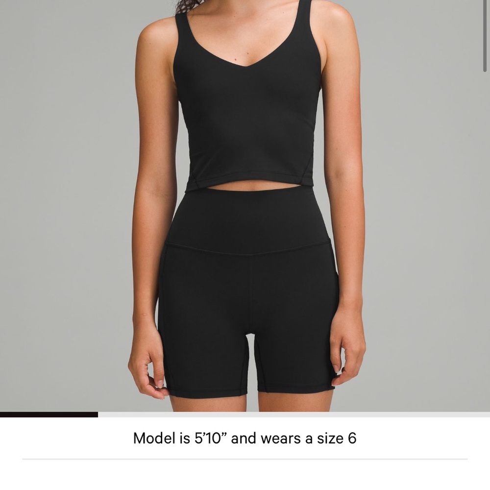 lululemon athletica Black Crop Top